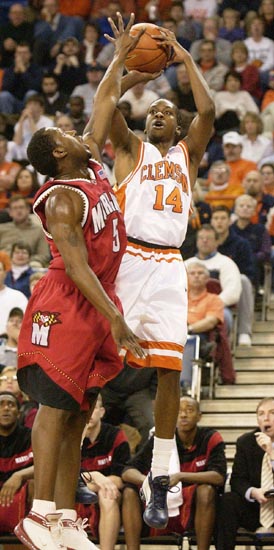 Terrell Chey Christie playing NCAA Division I basketball for Clemson